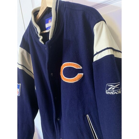RARE VTG Chicago Bears Jacket Varsity Style NFL Football‎ Wool Sz M Heavy - Picture 5 of 8